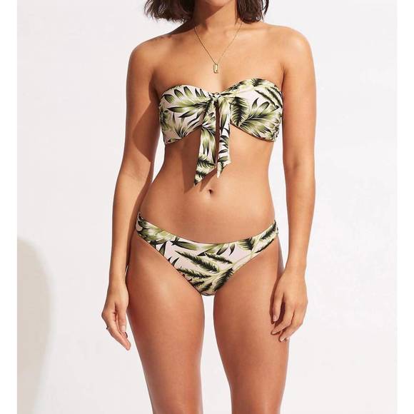 NEW SEAFOLLY island in the sun hipster bikini bottom in avocado - Picture 1 of 3